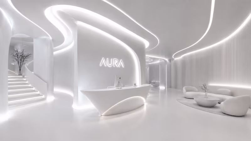 Cover image for AURA — Futuristic White Reception