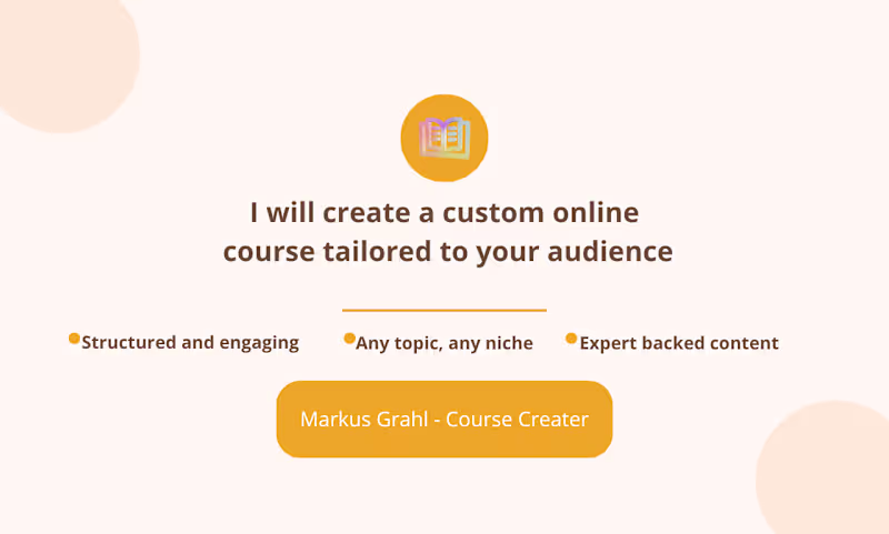 Cover image for Course creation