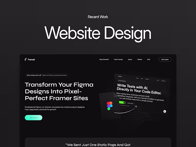 Cover image for Website Design - Recent Work