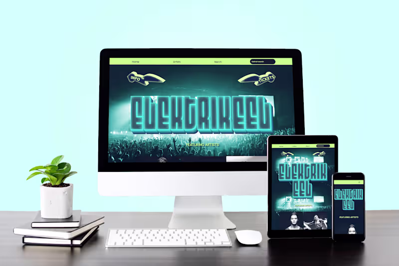 Cover image for Website Design and Social Ad for EDM festival
