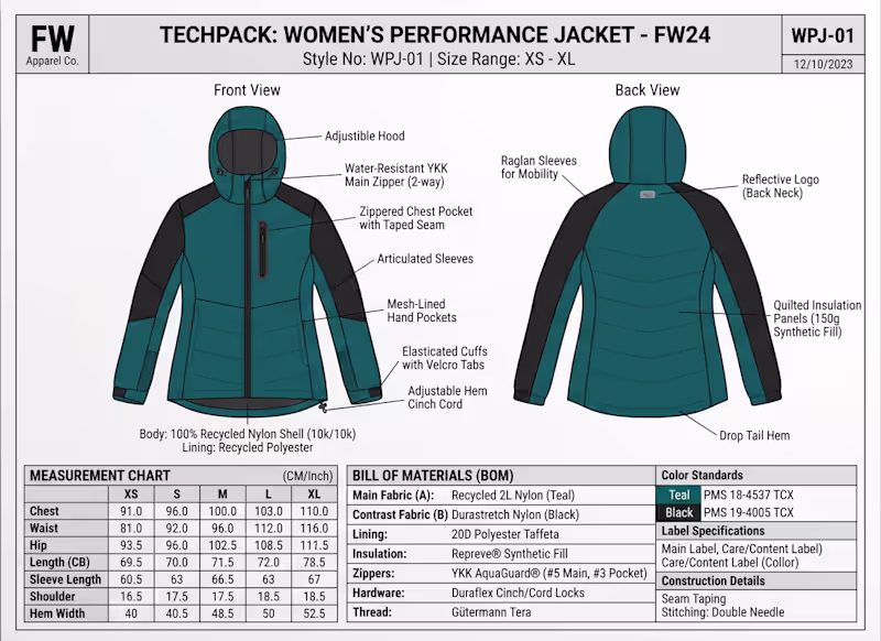 Cover image for Women's Performance Jacket – Description:
 A