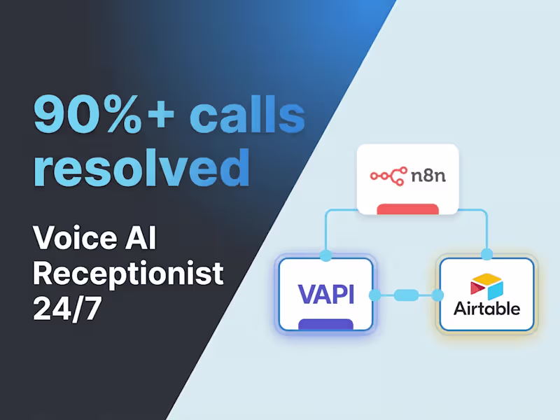 Cover image for 24/7 Voice AI Receptionist for Restaurant Reservations