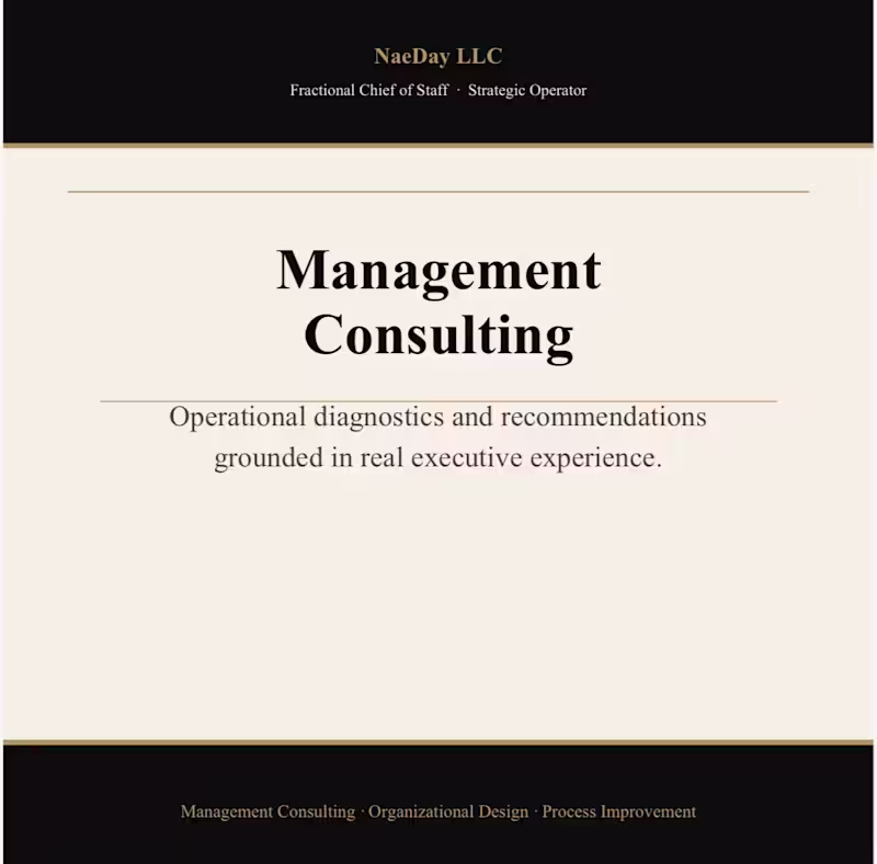Cover image for Management Consulting