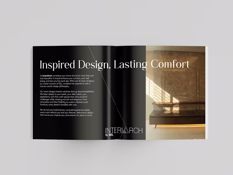 Cover image for Interiarch Brochure Design for SEL