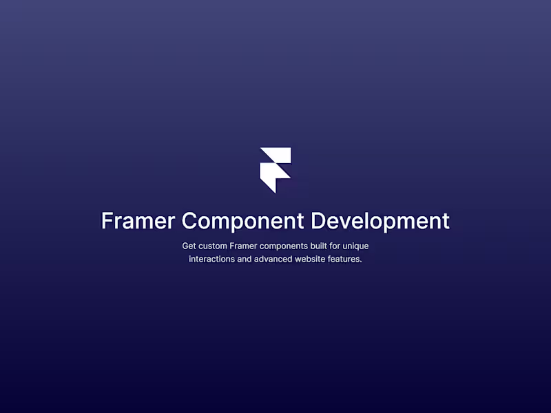 Cover image for Framer Component Development