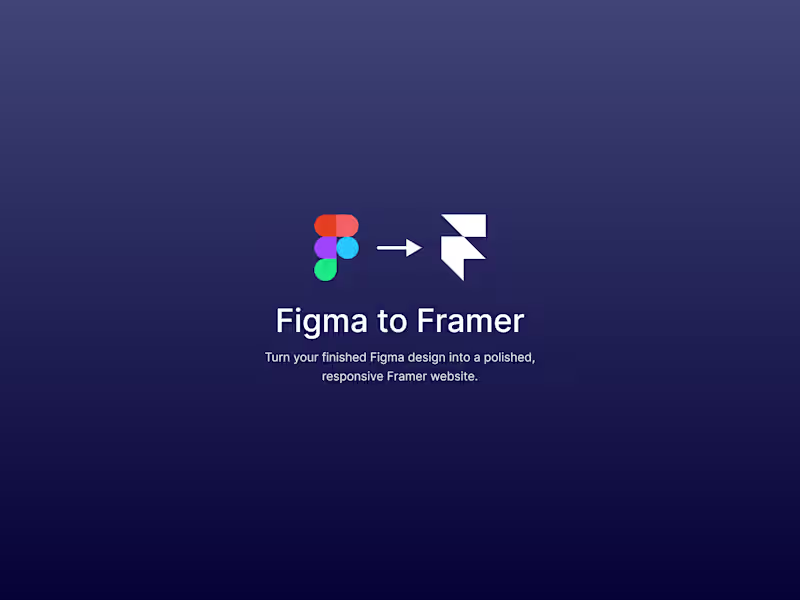 Cover image for Figma to Framer Website