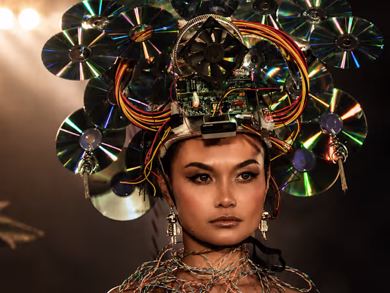 Cover image for Futurism Rewired – High Fashion Editorial Transformation