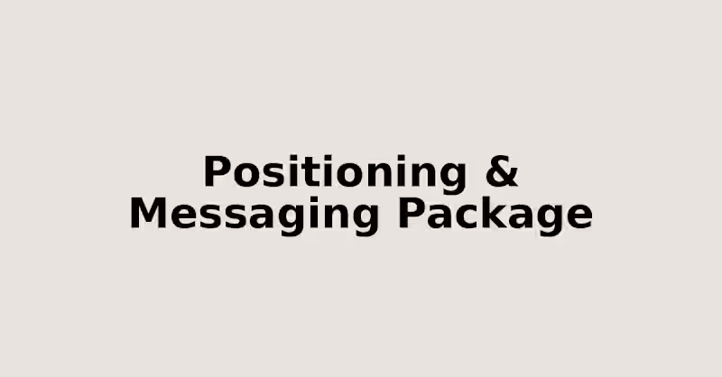 Cover image for Positioning & Messaging for Startups 