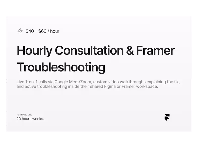 Cover image for Hourly Consultation