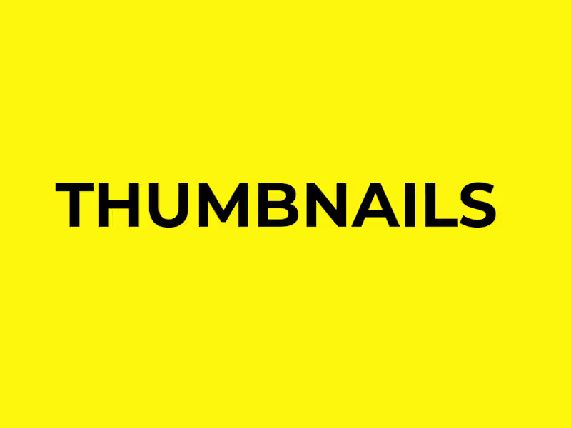 Cover image for Thumbnail Design