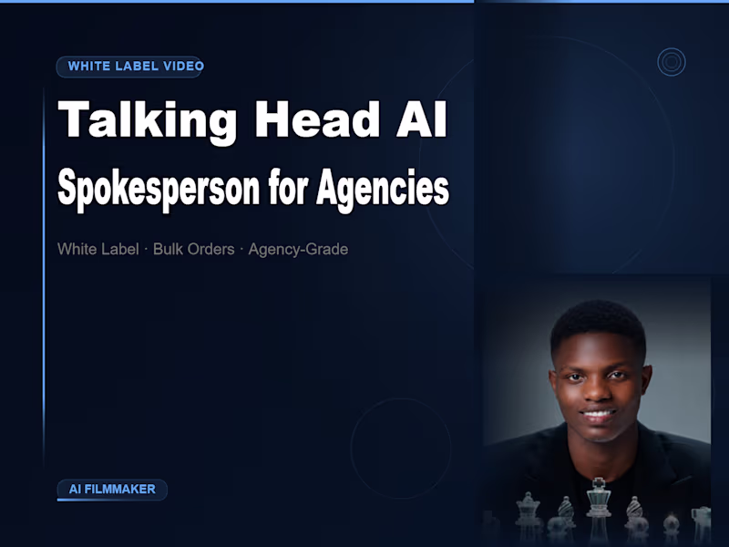 Cover image for  Talking Head AI Spokesperson Video for Agencies