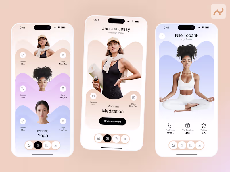 Cover image for I will design healthcare, yoga, fitness and wellness mobile app