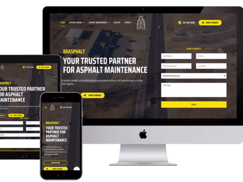 Cover image for Website design for an Asphalt company