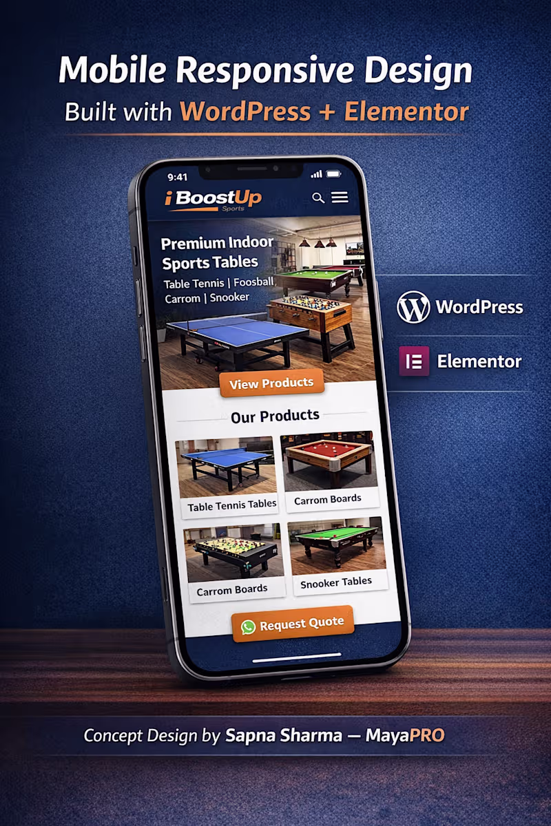 Cover image for Professional Website Redesign for iBoostUp Sports Equipment