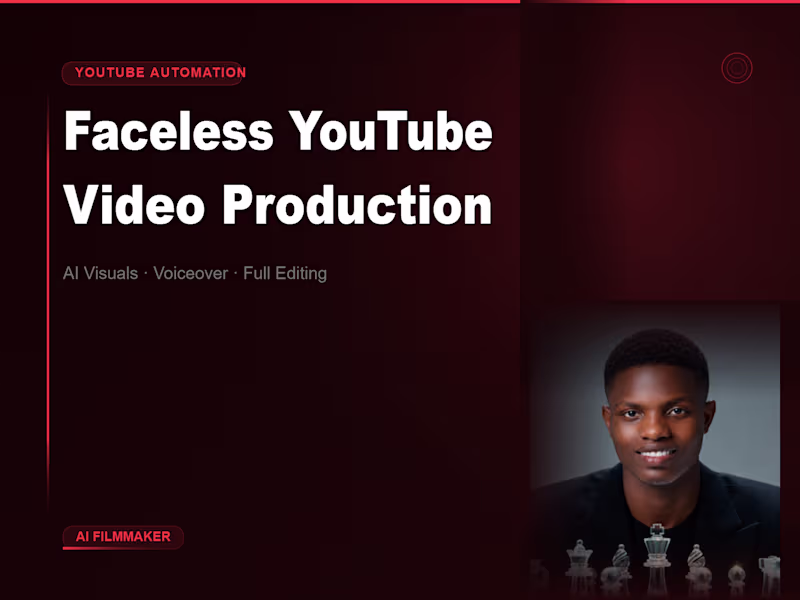 Cover image for Faceless YouTube Channel Video Production with AI
