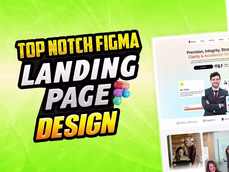 Cover image for Landing Page Design (UI/UX)