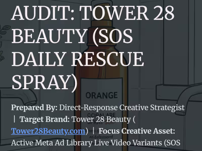 Cover image for CS Tower 28 Beauty Spec-Audit Asset Complete