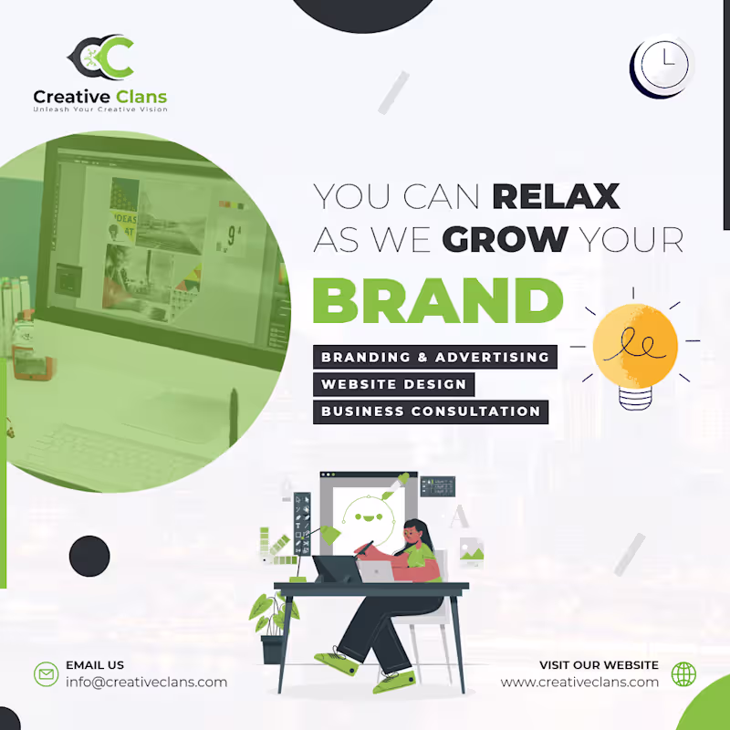 Cover image for YOU CAN RELAX AS WE GROW YOUR BRAND 