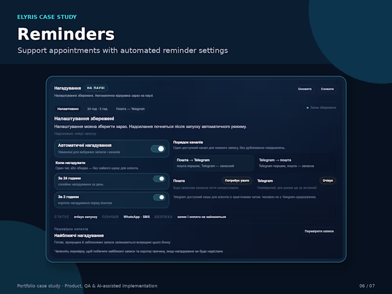 Cover image for Manage appointment reminder settings and client communicatio...