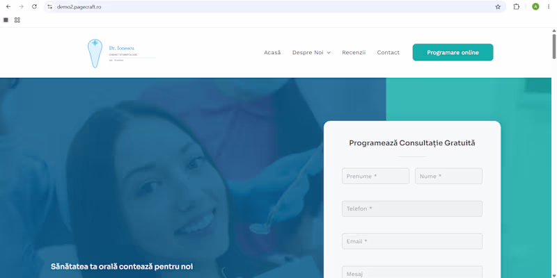 Cover image for Dr. Ionescu Dental — Clinic Website with Booking System