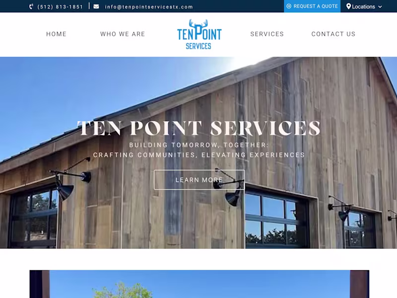 Cover image for Construction company website designed to