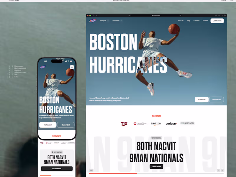 Cover image for Boston Hurricanes Sports Website | Framer Design & Development