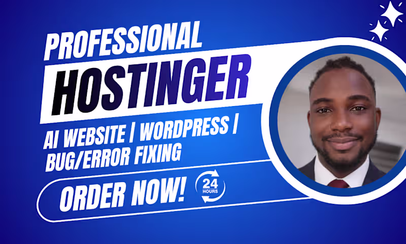 Cover image for Website Design or redesign on Hostinger Wordpress, Hostinger ai 