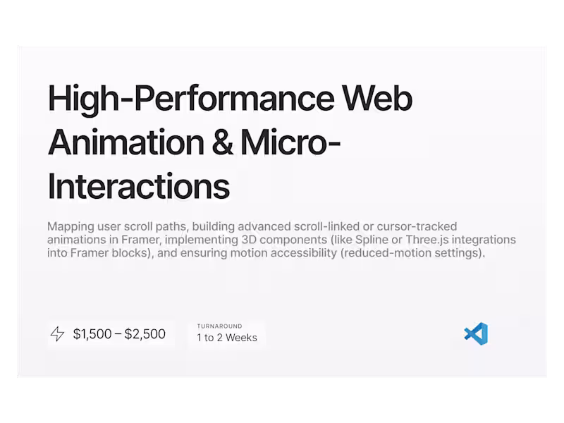Cover image for High Performance Web Animation & Micro Interactions