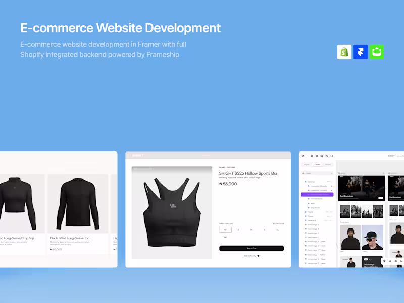 Cover image for Framer E-commerce Website Development