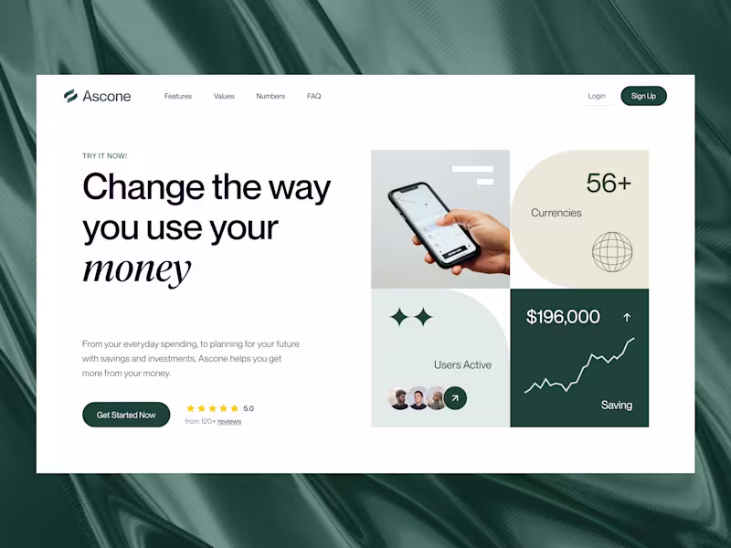 Cover image for Ascone - Finance Landing Page