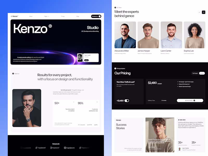 Cover image for Kenzo Studio – Modern Digital Agency Template