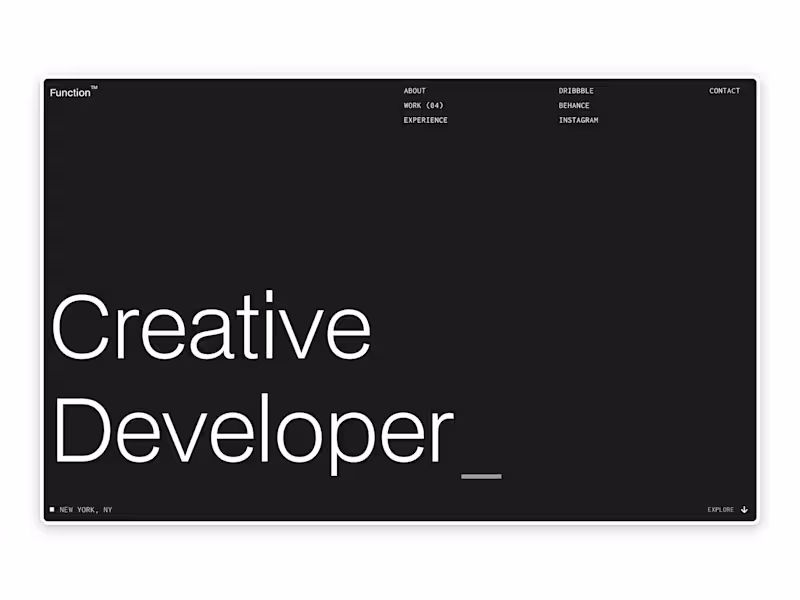 Cover image for Function​ - Portfolio & Agency Website