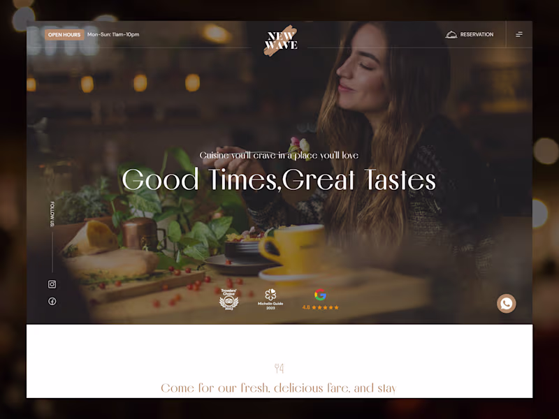 Cover image for Framer design for restaurants, bars & cafes.