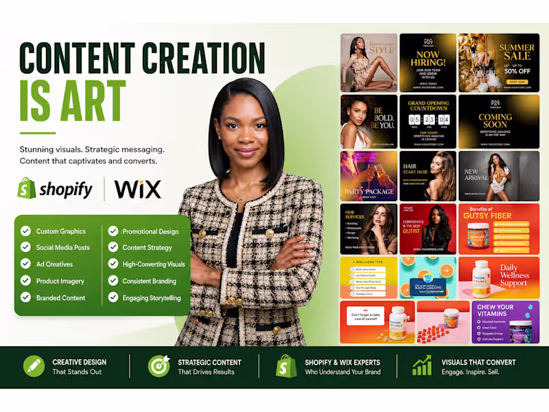 Cover image for  Instagram content creator & marketing manager to design posts