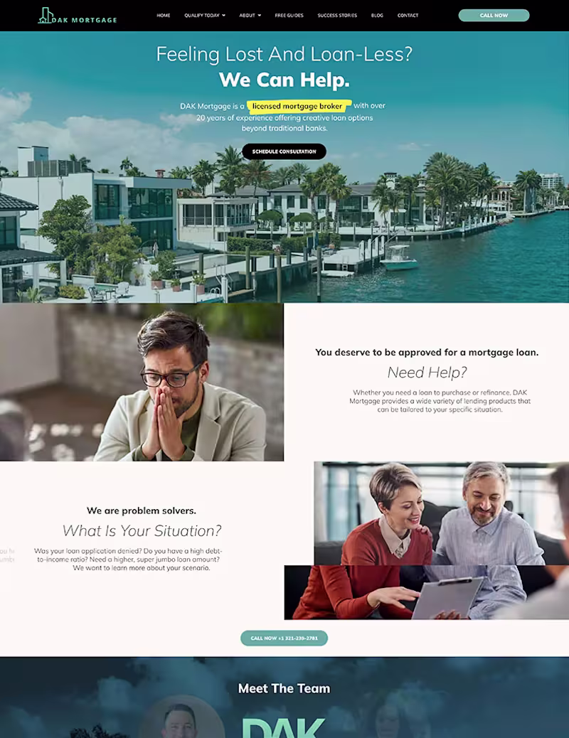 Cover image for DAK Mortgage - WordPress Website