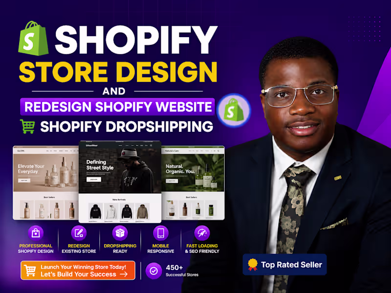 Cover image for shopify store design and redesign shopify website design