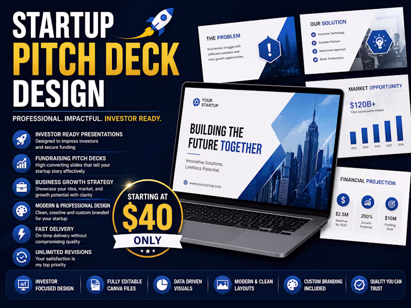 Cover image for Startup Pitch Deck Design