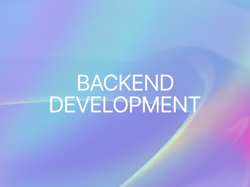 Cover image for Backend development