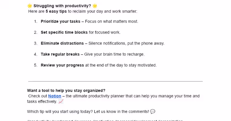 Cover image for 5 Productivity Tips for Smarter Work