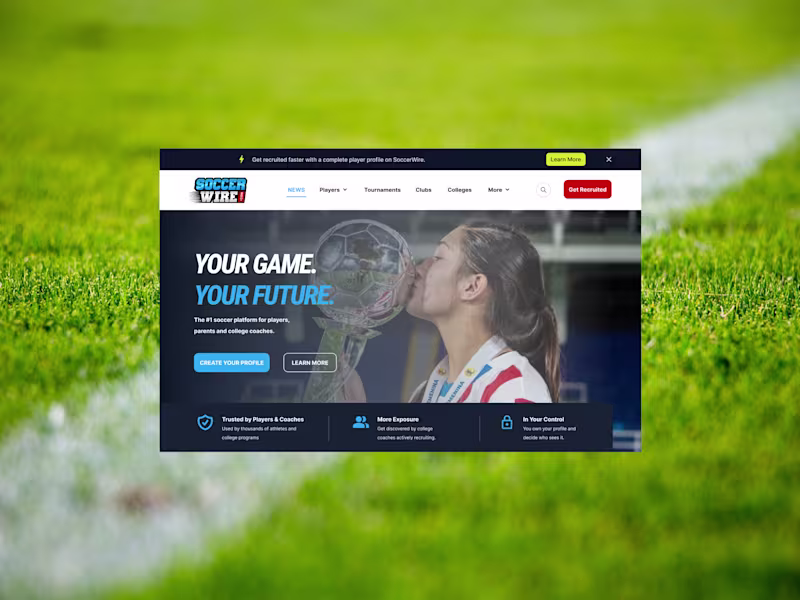 Cover image for UI/UX Website Redesign Concept for SoccerWire