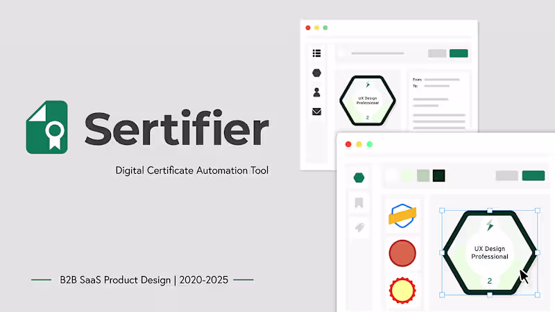 Cover image for Sertifier App - B2B SaaS Product Design