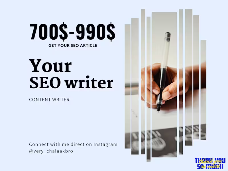 Cover image for Boost your online presence with expert SEO writing.