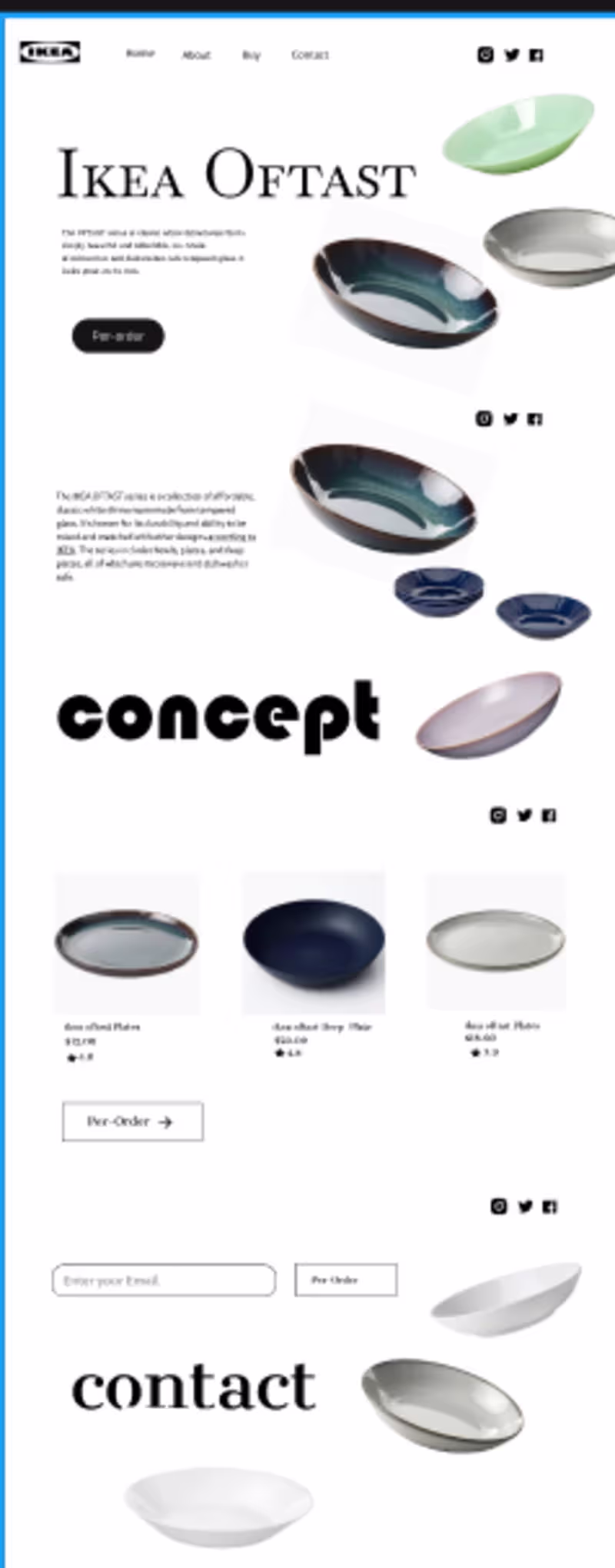 Cover image for  Product Landing Page – IKEA Plate Collection (Self Project)