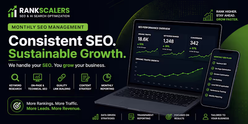 Cover image for Monthly SEO Management