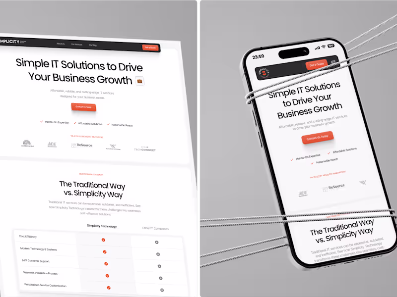 Cover image for Simplicity Technology - Figma - Webflow Development