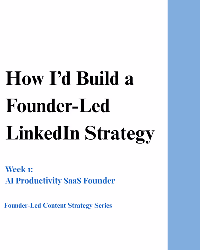 Cover image for Founder-Led LinkedIn Content Strategy for