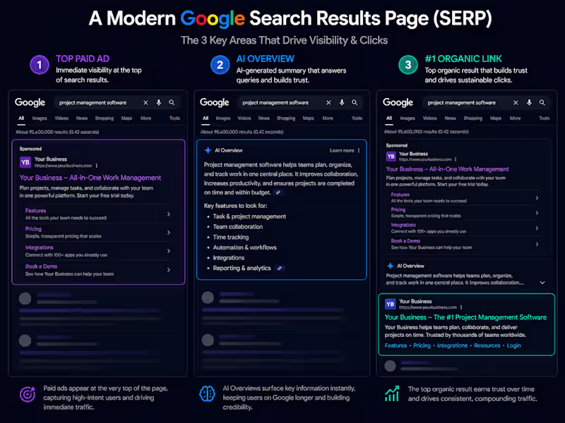 Cover image for Performance Marketing: Search Dominance (Ads + AEO + SEO)