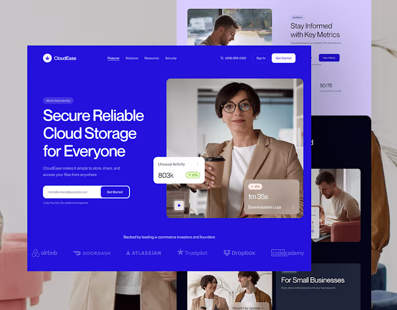 Cover image for CludEase Cloud Storage Saas Website