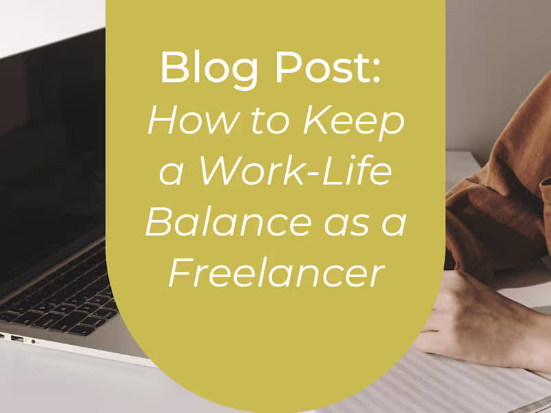 Cover image for Blog post: How to Keep a Healthy Work-Life Balance as…