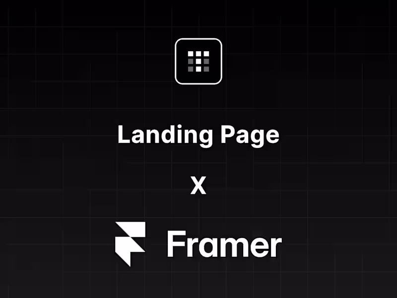 Cover image for Framer Landing Page — Custom Built in 7 Days